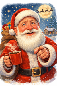 Cartoon Santa in Myrtle Beach