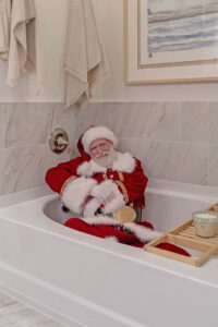 Santa takes a bath in Myrtle Beach
